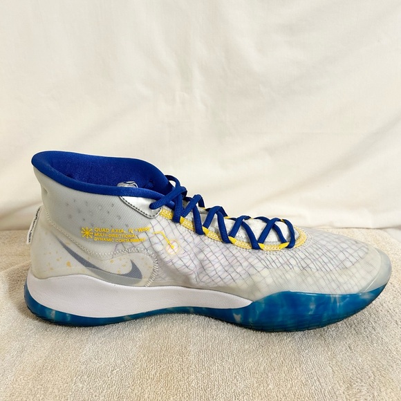 Nike KD 12 Warriors Home White/Blue size 14 MEN’S BASKETBALL SHOES - Picture 5 of 8